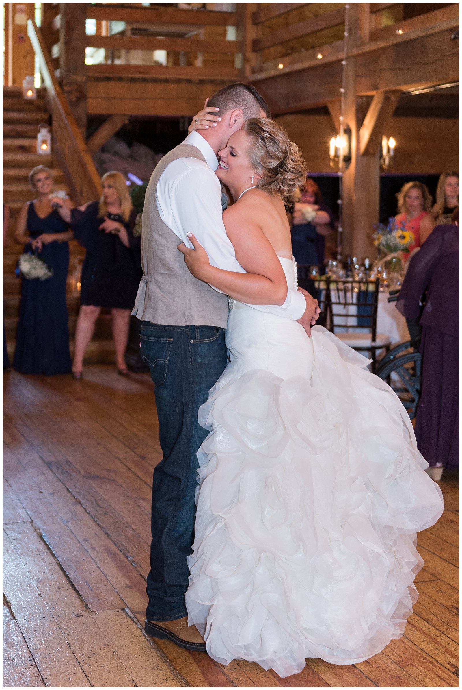 Bride and groom share their first dance at their cohasset red lion inn wedding