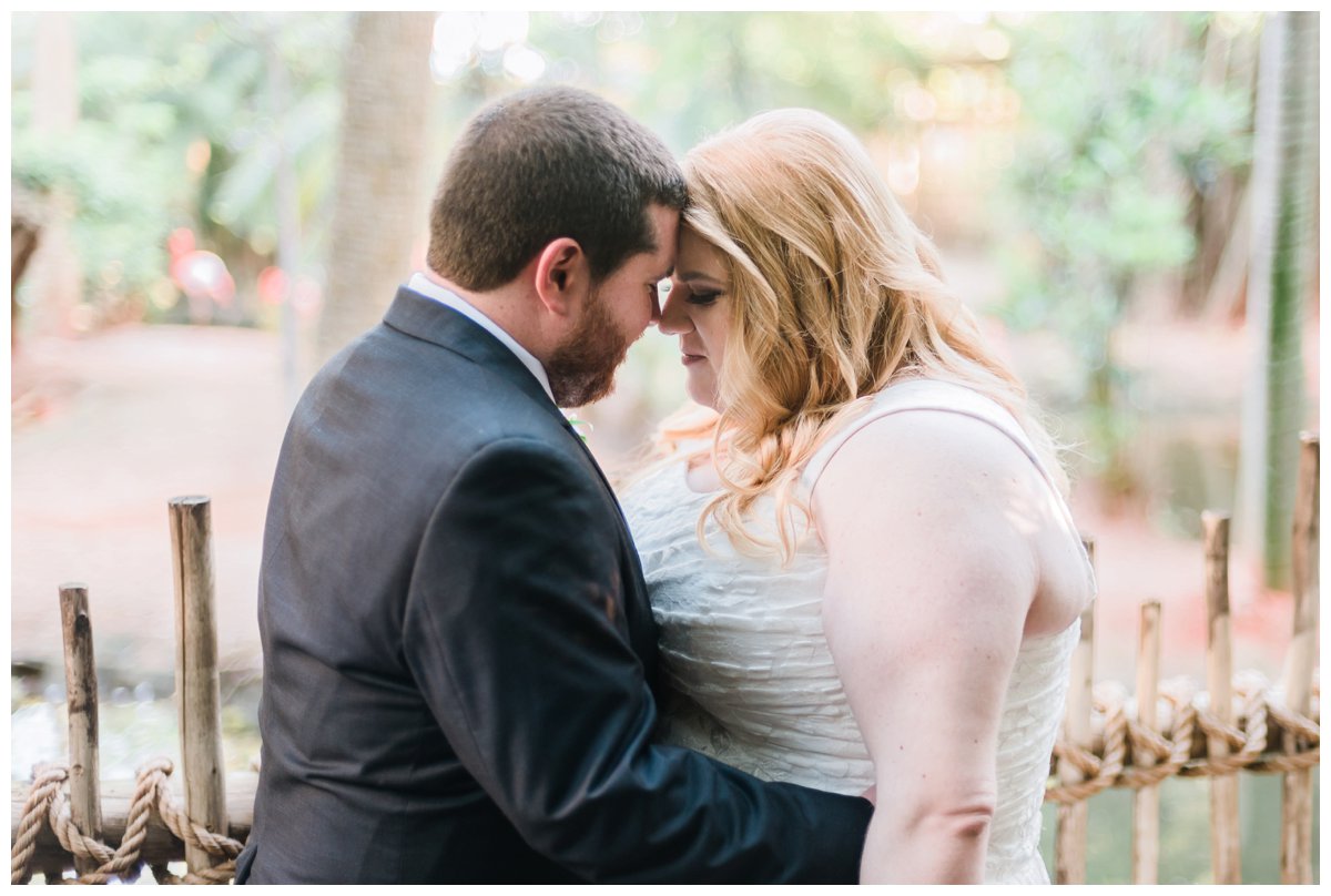 bride and groom portraits at palm beach zoo