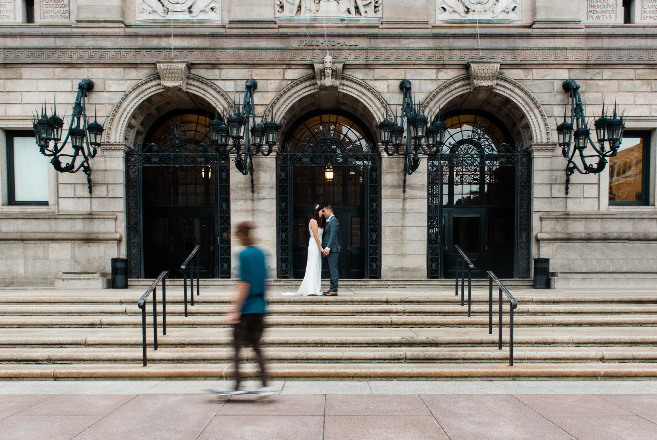 Boston Public library wedding photos
