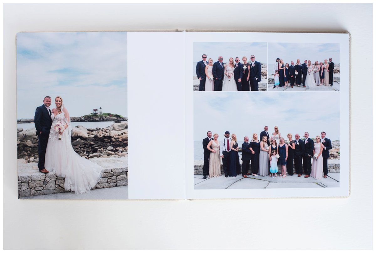 leather wedding album by boston wedding photographer