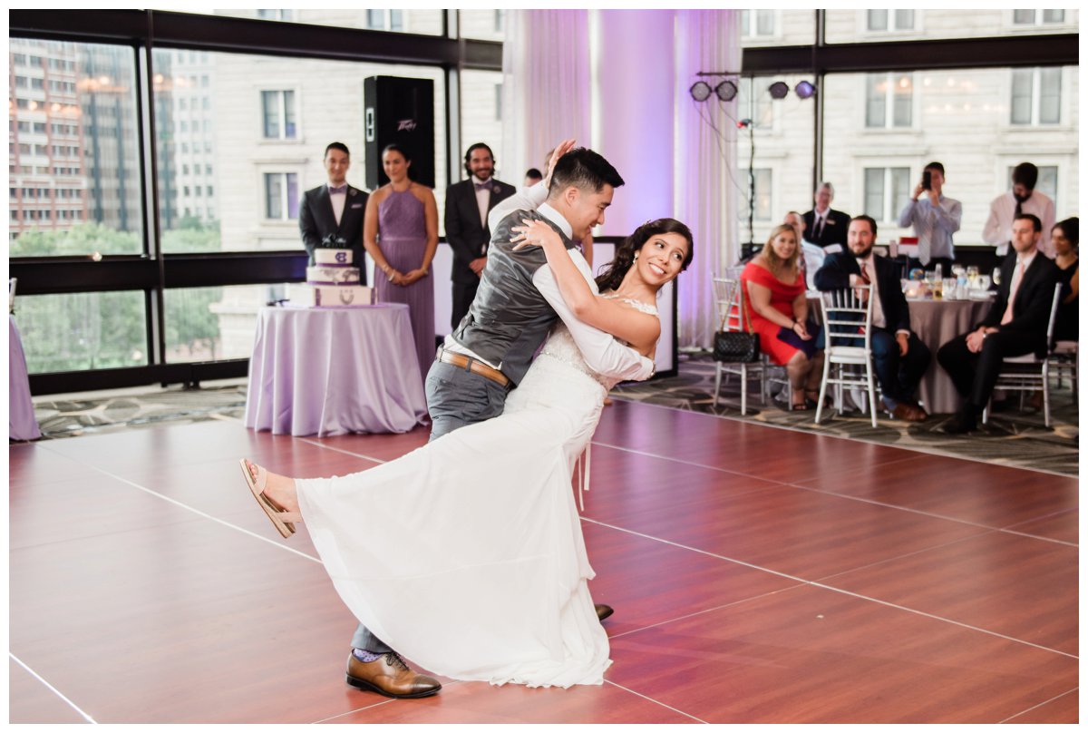 bride and groom first dance at westin copley place wedding