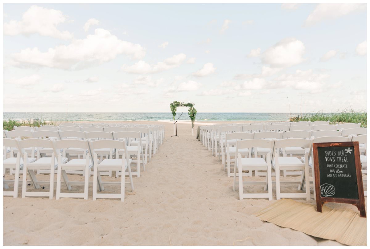 ceremony on the beach in palm beach