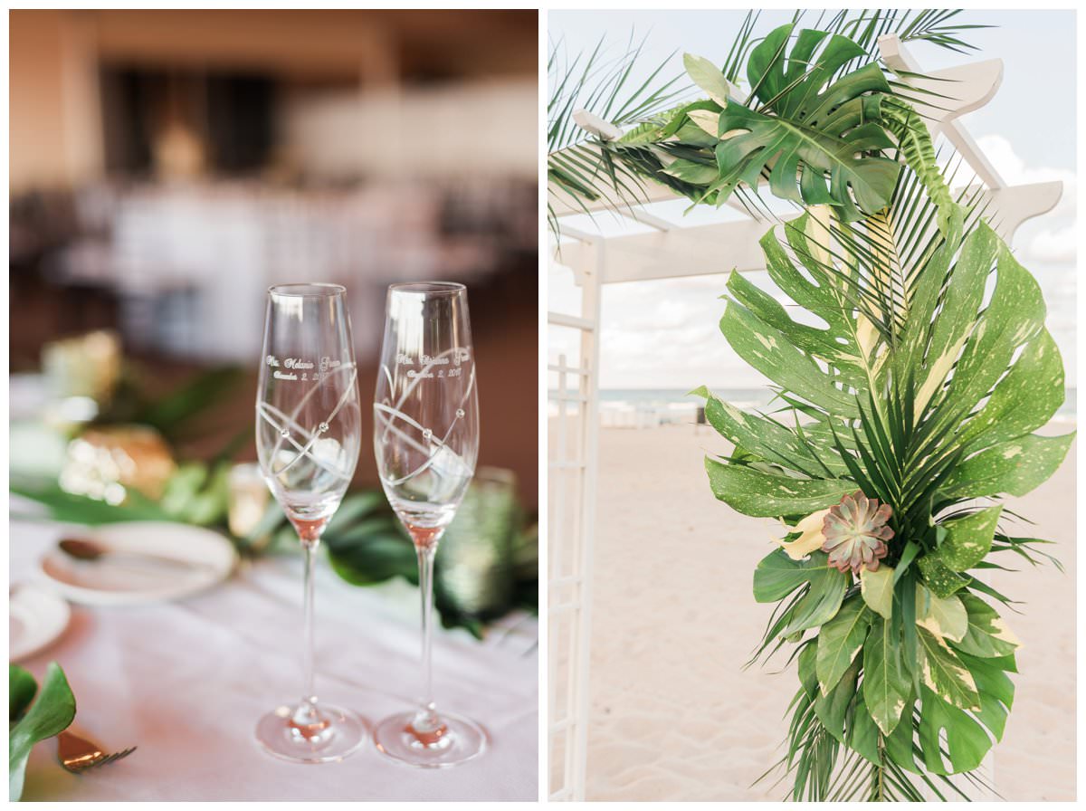reception decor in the pavilion on the beach at the hilton singer island