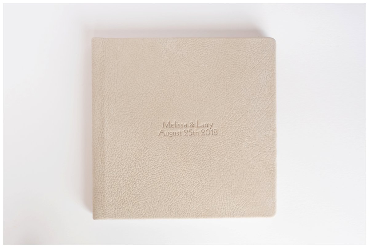 leather wedding album by boston wedding photographer