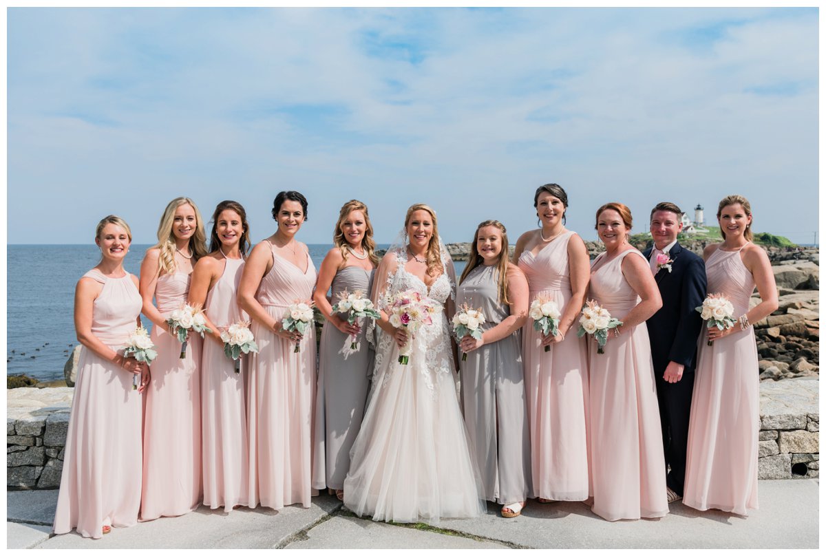 bridal party photos at viewpoint hotel york maine